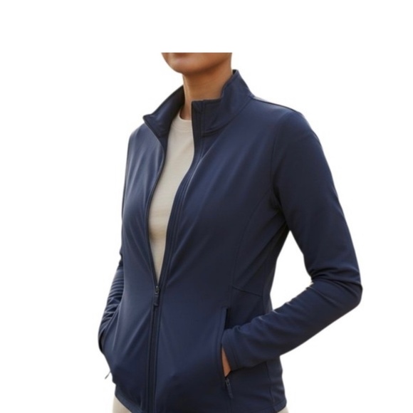 all in motion Tops - All In Motion Navy Zip Up Athletic Shirt